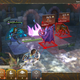 A Wildermyth character prepares to fire her bow at two animal-like creatures.